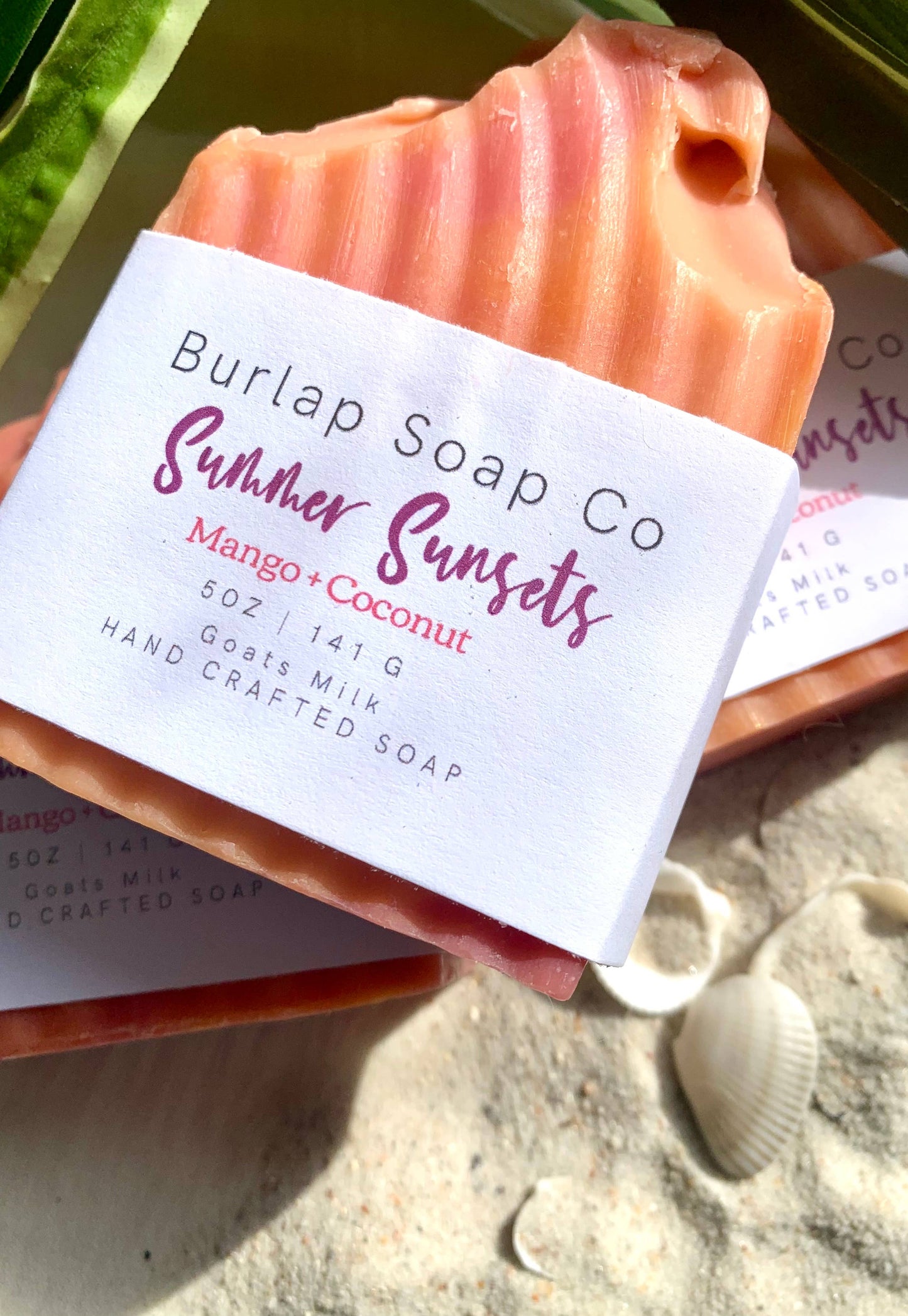 Summer Sunsets - Mango+ Coconut Goats Milk Artisan Handcrafted Soap