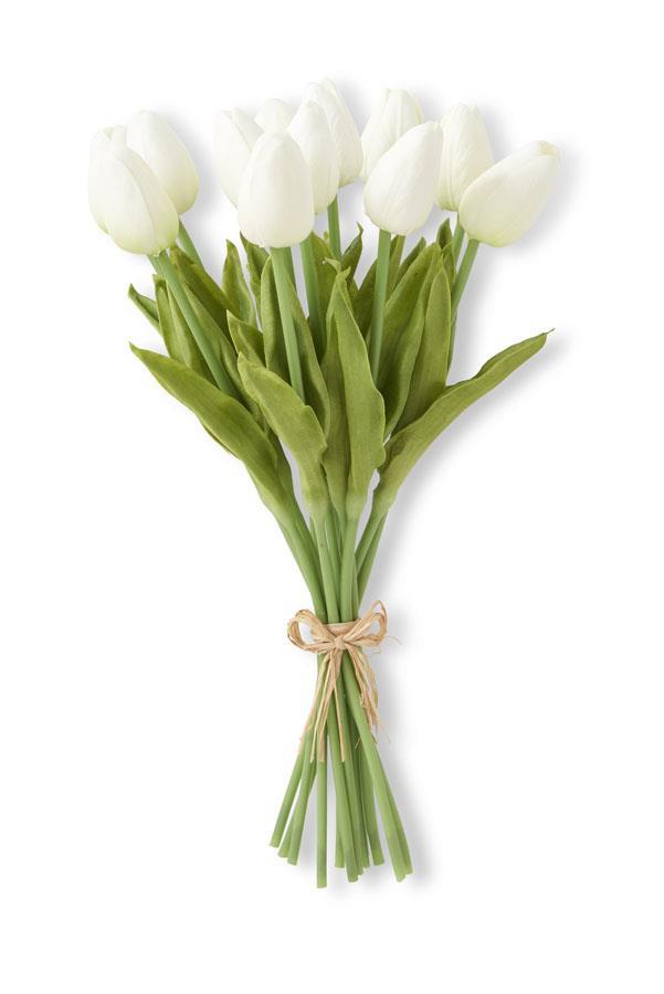 White Real Touch Mini Tulip Bundle