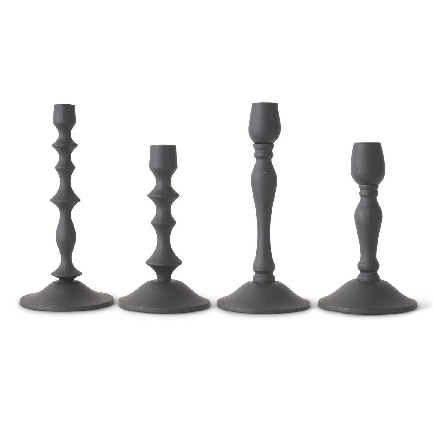 BLACK METAL CANDLEHOLDERS