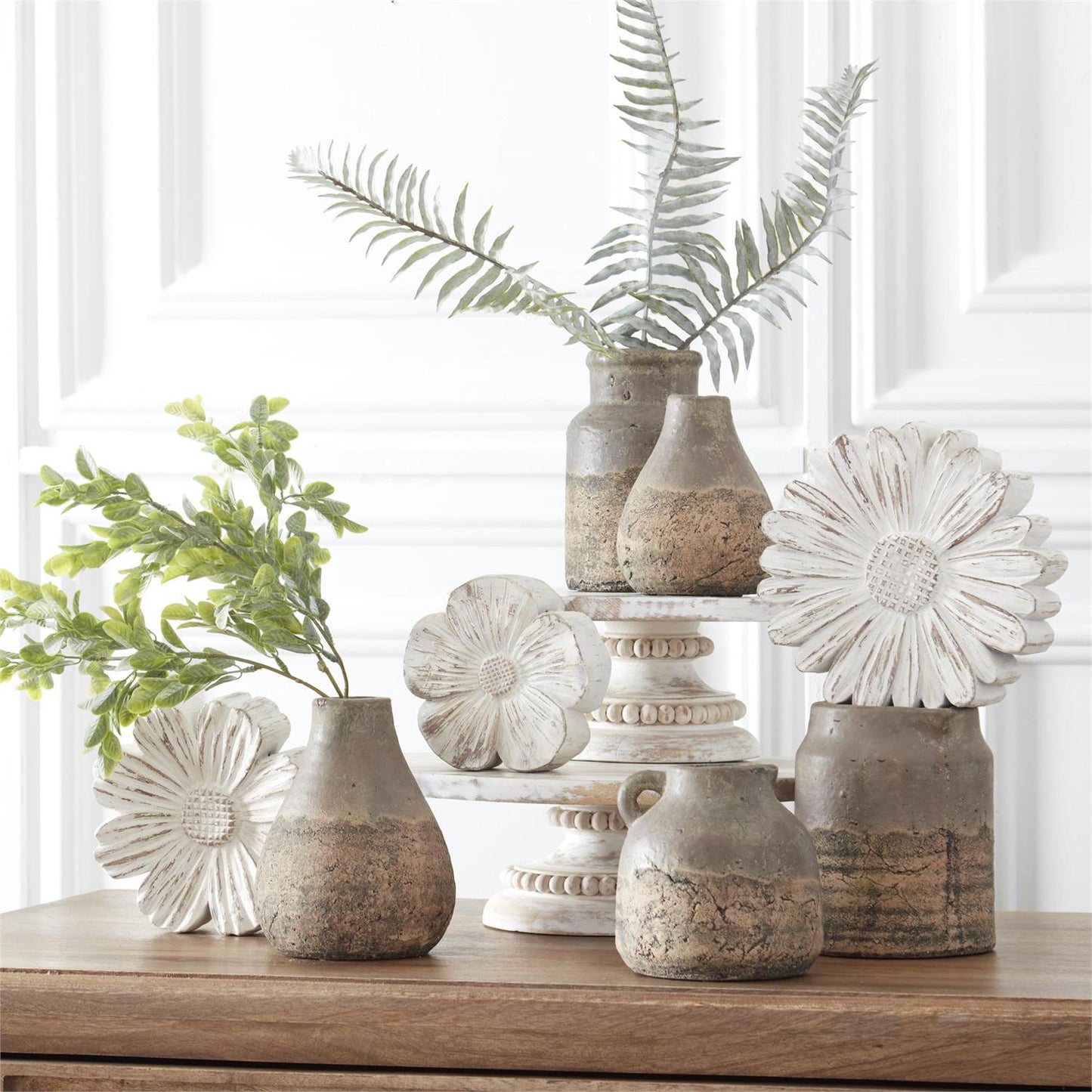 CERAMIC POT WITH WIDE TOP & HANDLE