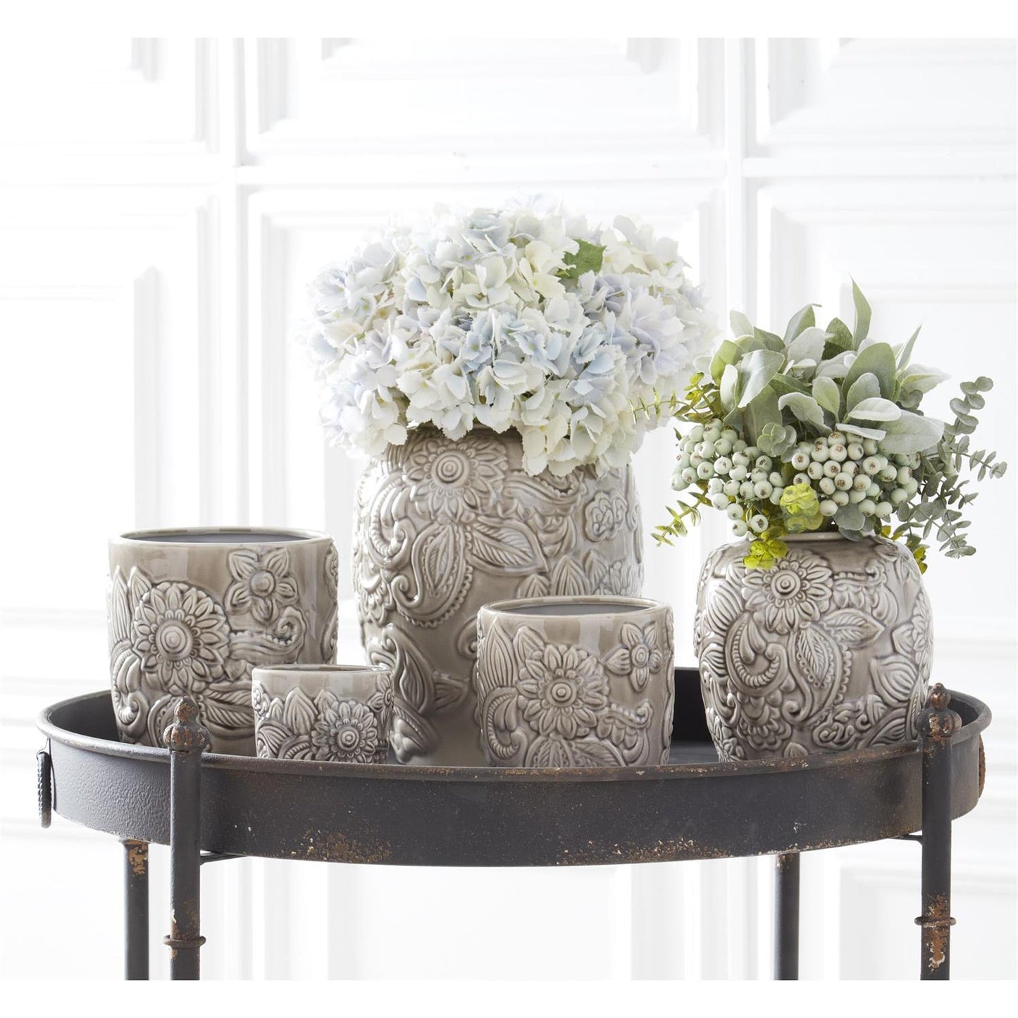 Blue Real Touch Hydrangea Spray