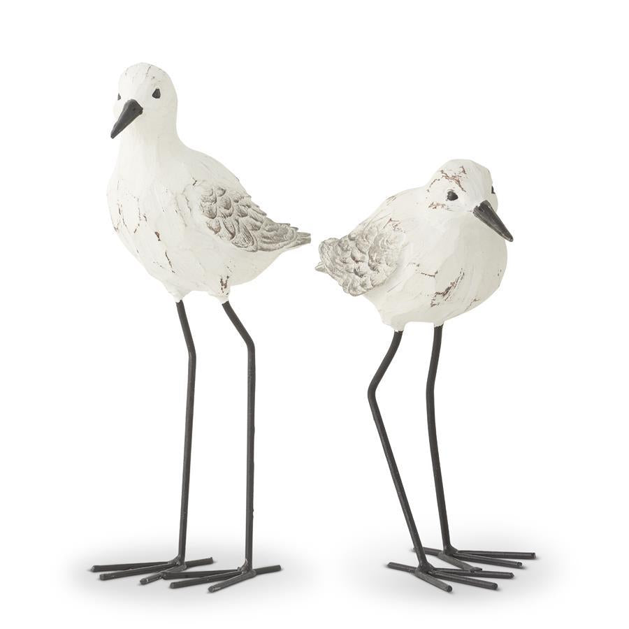 White and Gray Weathered Resin Seagull