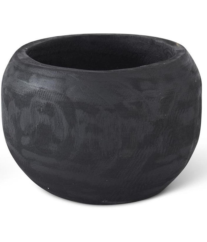 Black Paulownia Wood Pot
