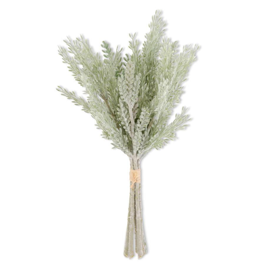 SOFT GREEN FLOCKED MIXED PINE BUNDLE