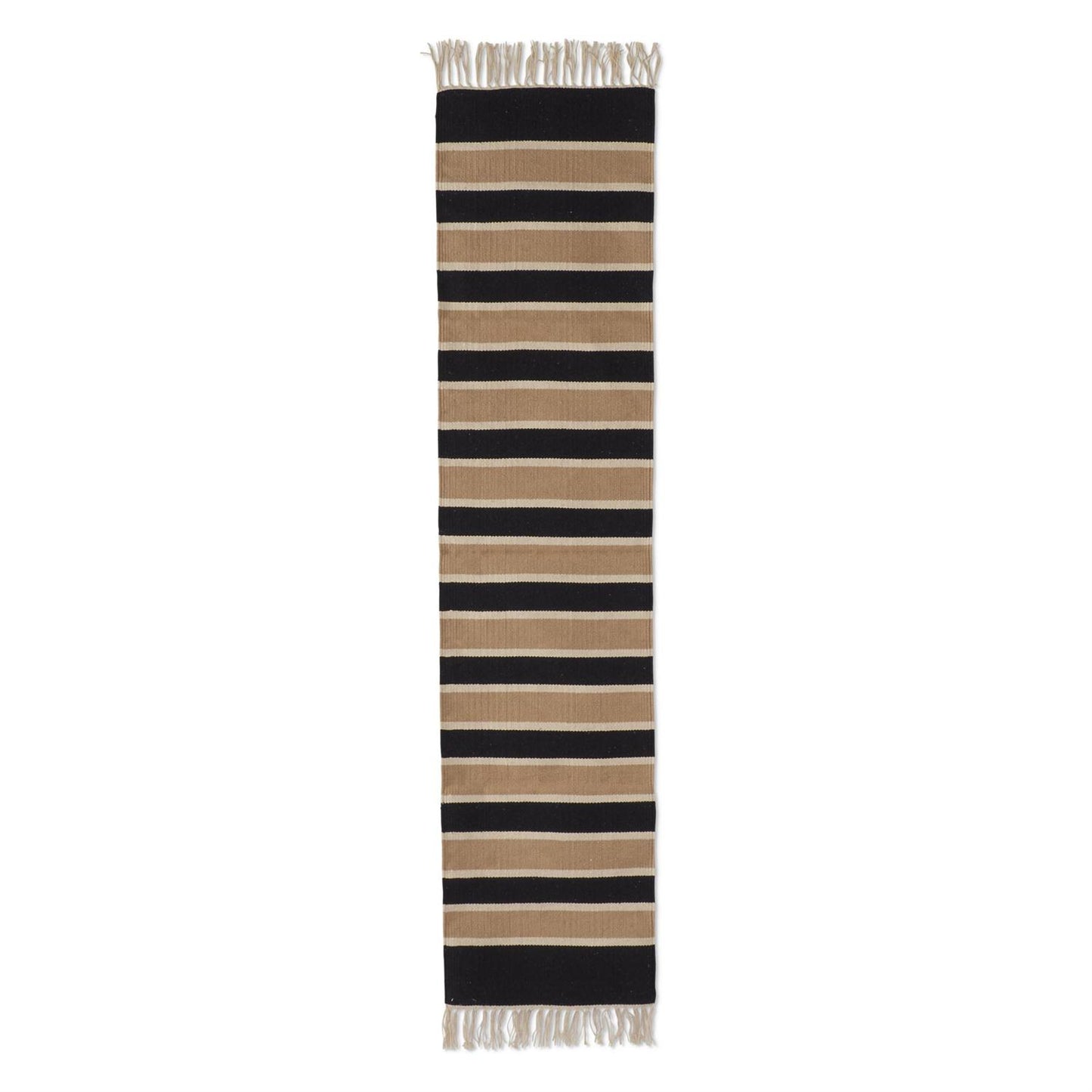 Black Cream & Tan Table Runner