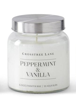 CROSSTREE LANE HOLIDAY CANDLES - PEPPERMINT & VANILLA