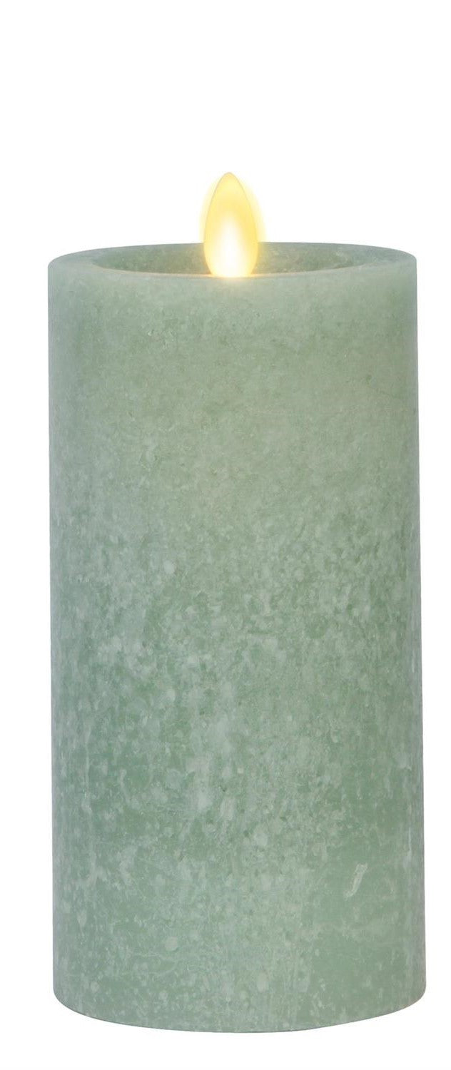 Iceberg Green Seaglass Wax Luminara Indoor Pillar Candle
