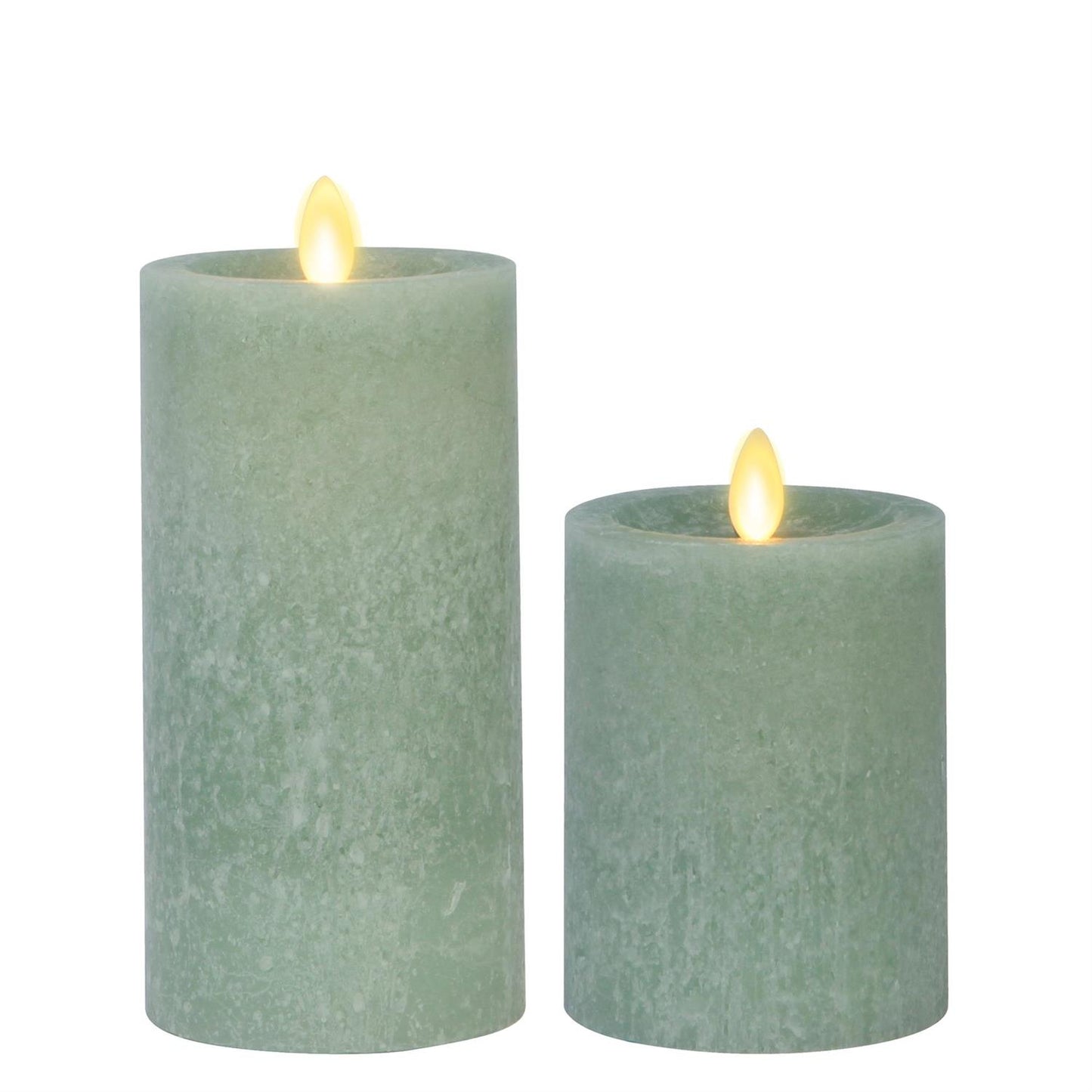 Iceberg Green Seaglass Wax Luminara Indoor Pillar Candle