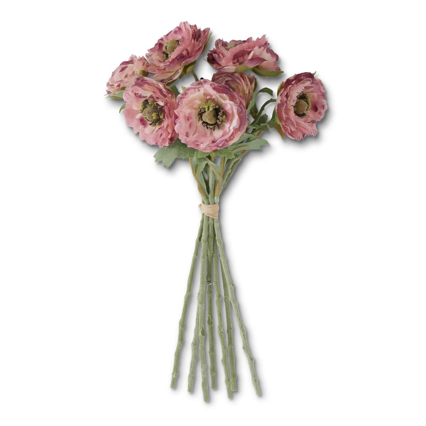 Pink Ranunculus Bundle w/Flocked Stem