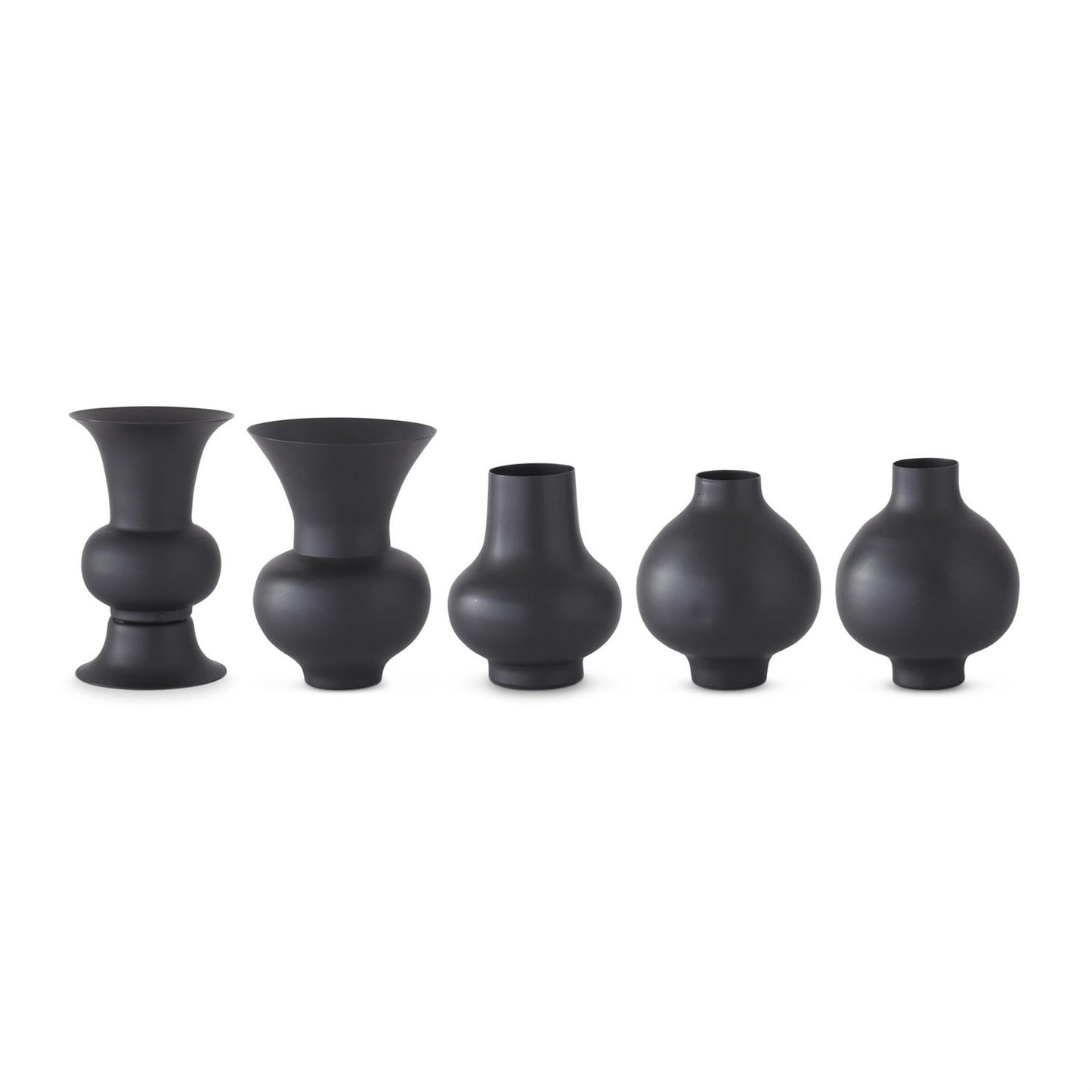 Matte Black Metal Bud Vase