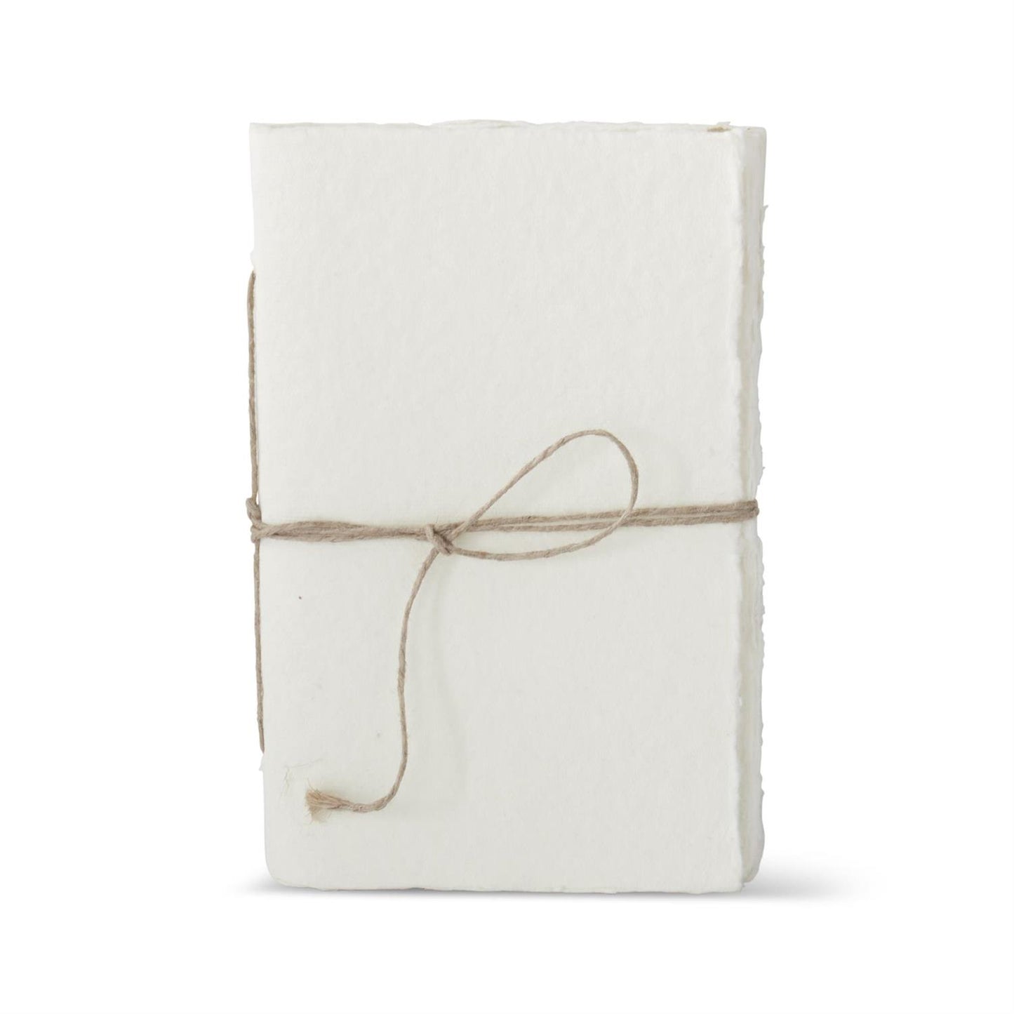 Handcrafted Deckle Edge Thin Unlined Journals - White