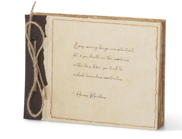 VINTAGE INSPIRATIONAL HANDCRAFTED DECKLE EDGE LEATH