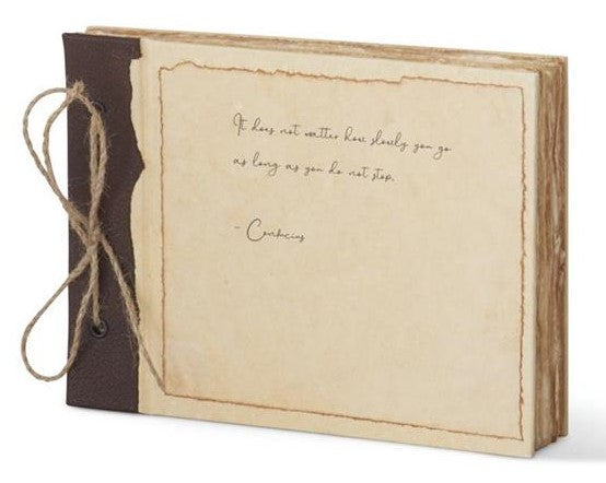 VINTAGE INSPIRATIONAL HANDCRAFTED DECKLE EDGE LEATH