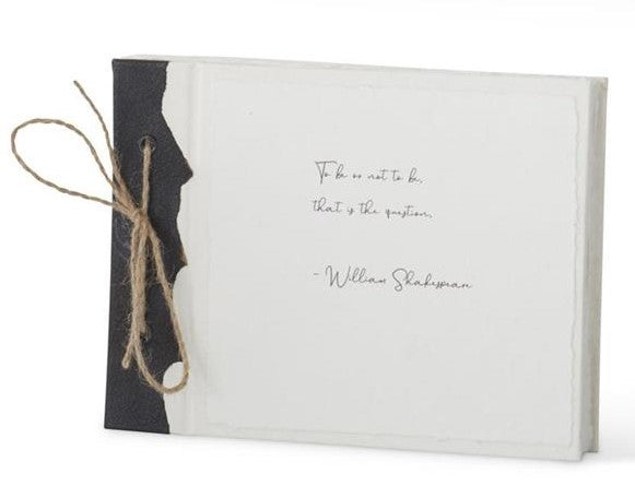 WHITE INSPIRATIONAL HANDCRAFTED DECKLE EDGE LEATHER