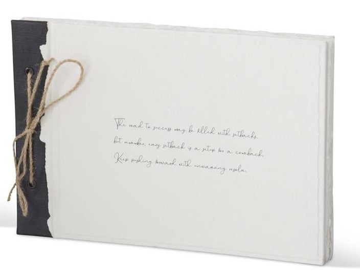 WHITE INSPIRATIONAL HANDCRAFTED DECKLE EDGE