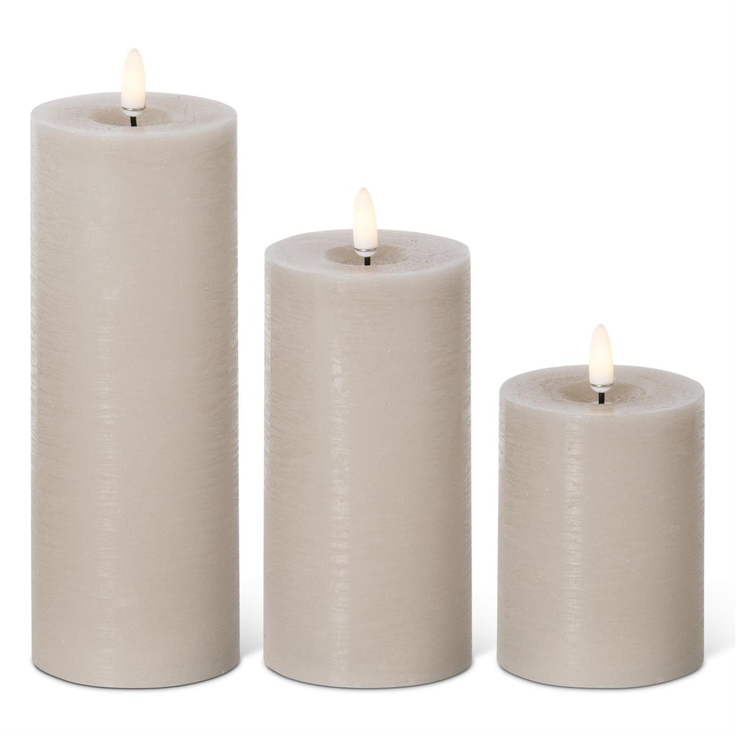 Taupe Pillar Candle