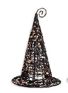 Black Glitter Wire Witches Hat