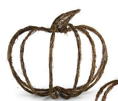 Grapevine Wall Hanging Half Pumpkin