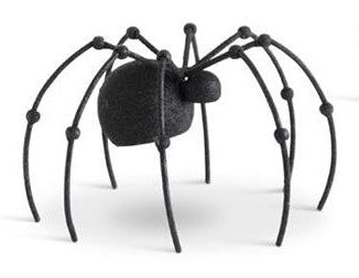 Glittered Black Metal Spider