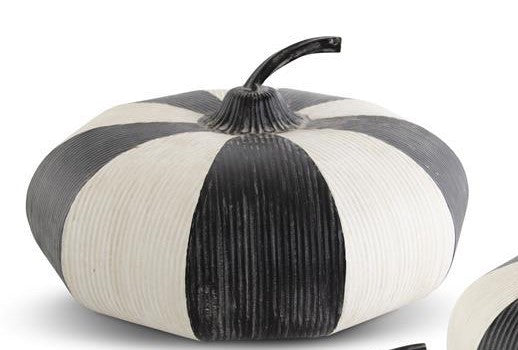 Black & White Metal Stackable Pumpkin