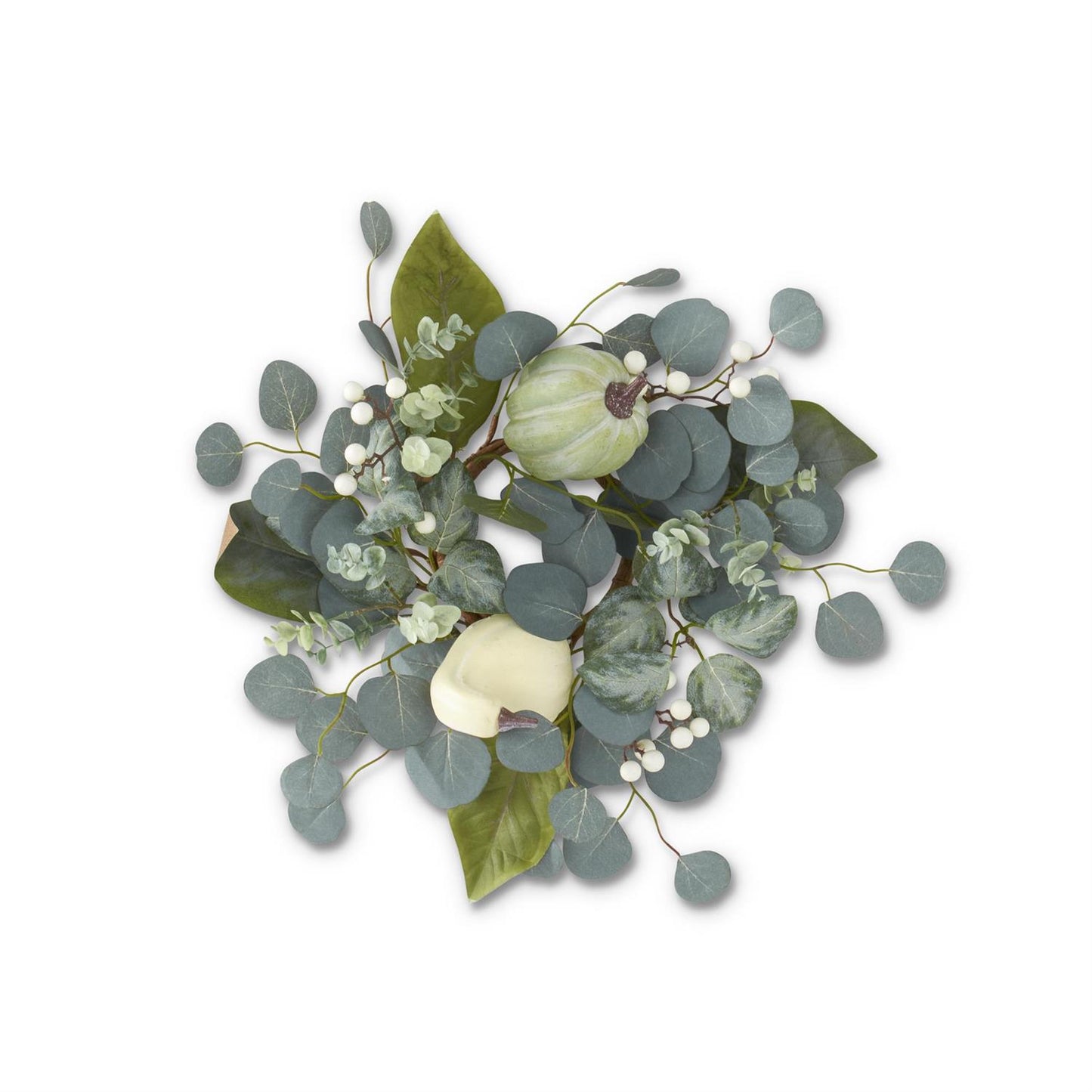 CREAM PUMPKIN & EUCALYPTUS CANDLE RING/WREATH