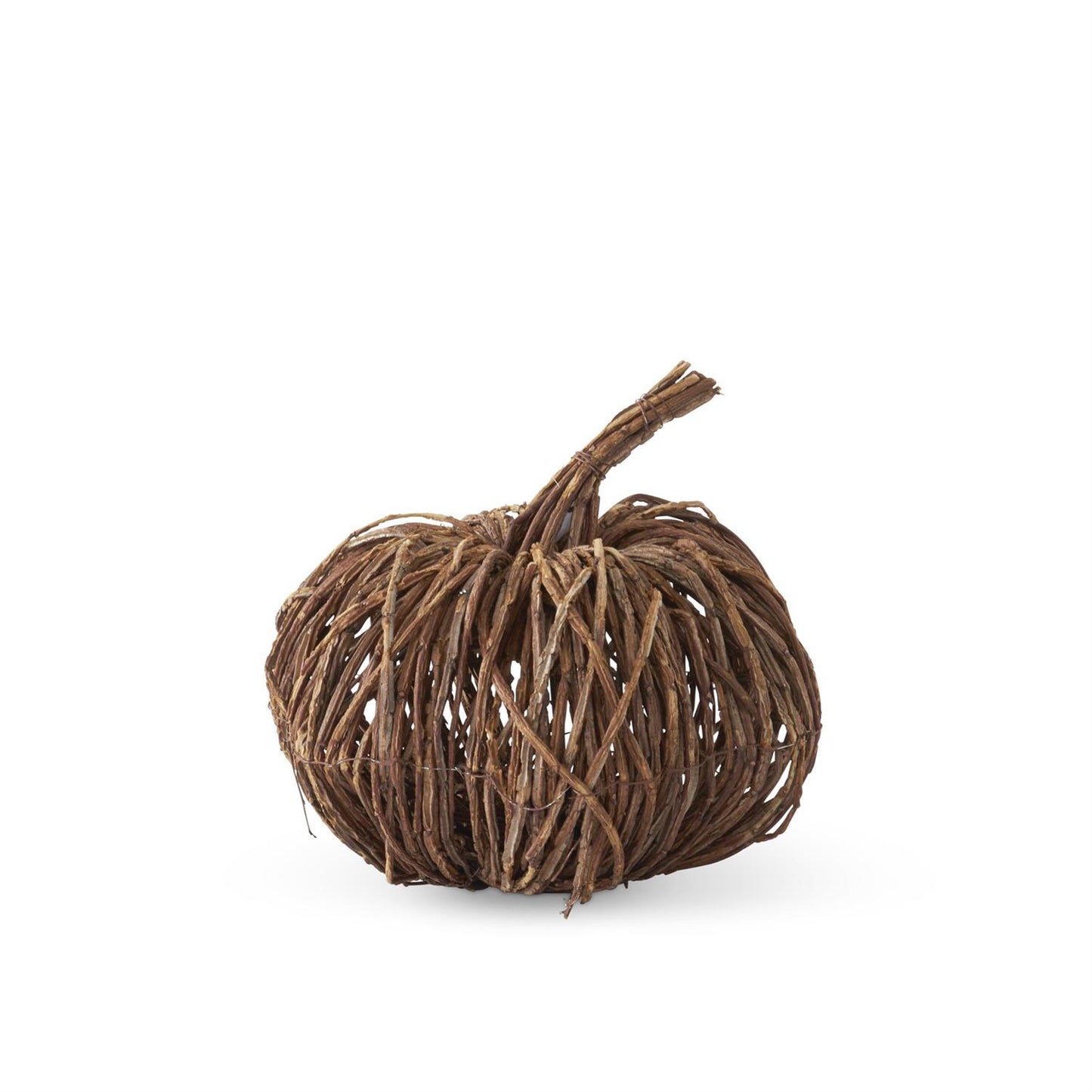 10 Inch Handcrafted Woven Vine Pumpkin