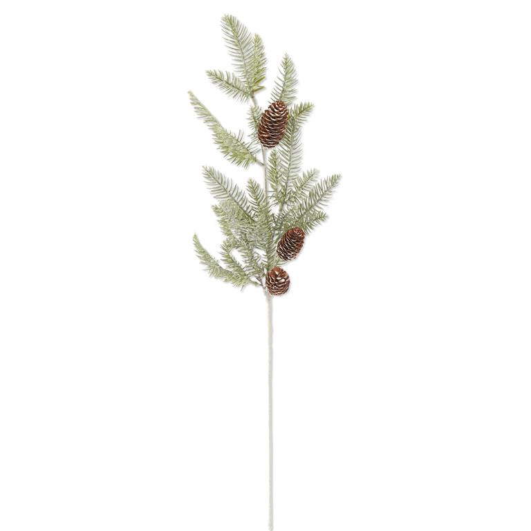 Soft Green Pine Stem w/Pinecones
