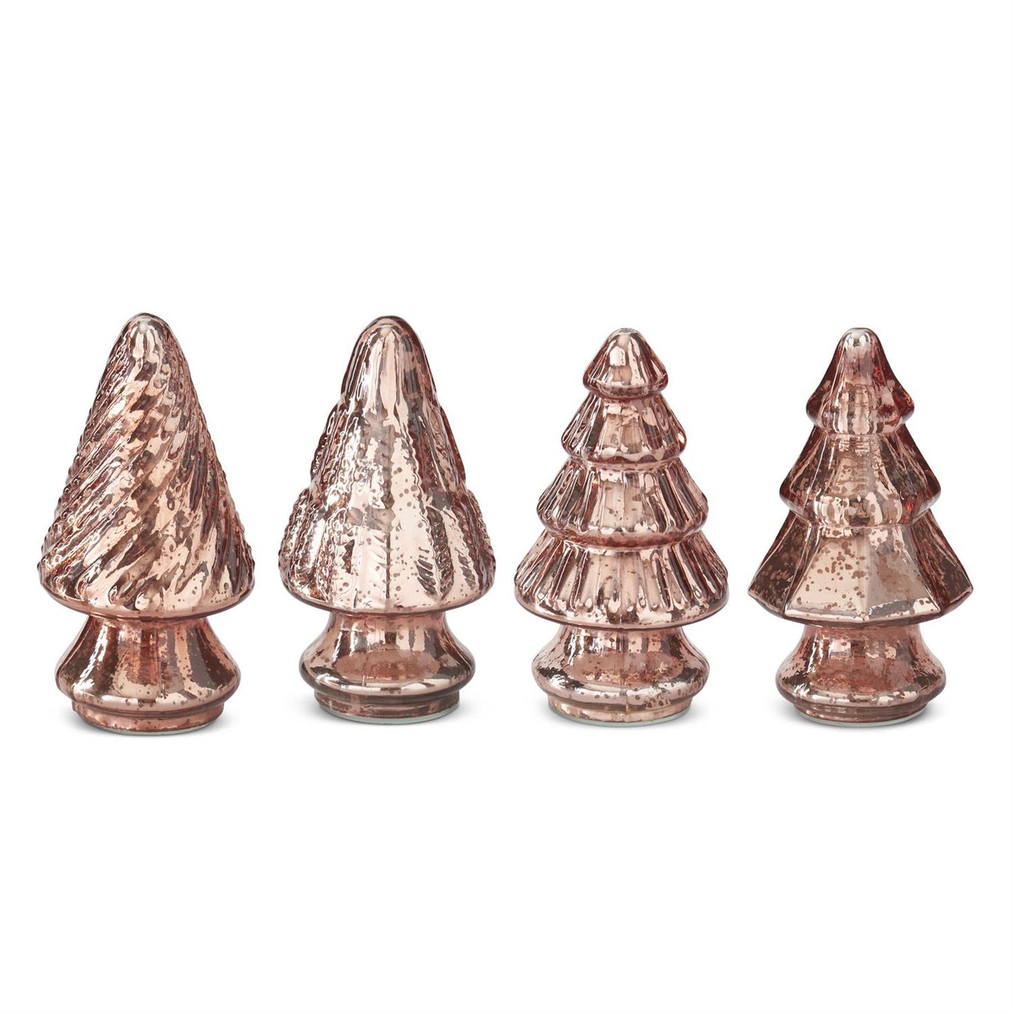 Mini Copper Mercury Glass Christmas Trees