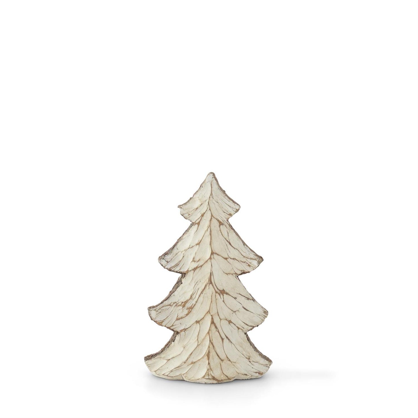 Carved Resin Wood-Look Christmas Trees