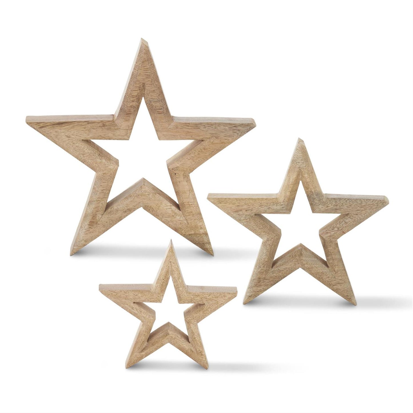 Mango Wood Star w/Cutout Center