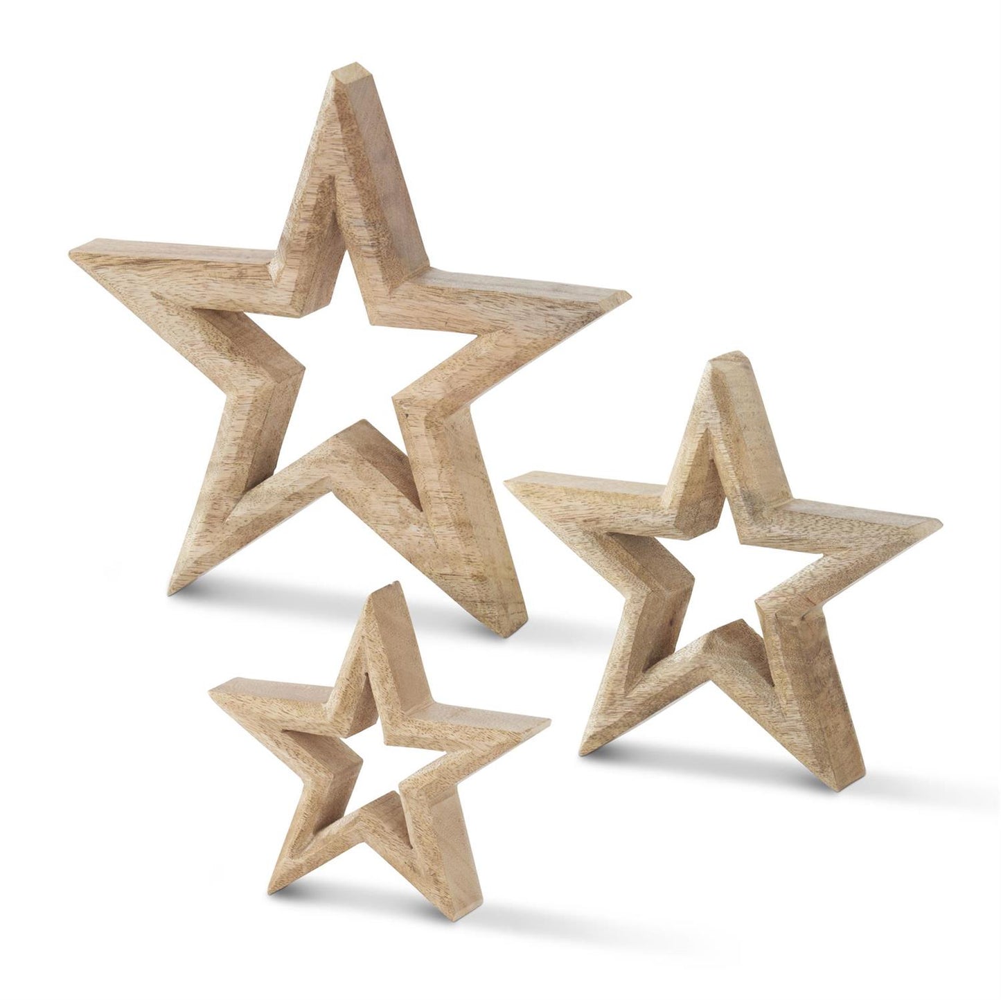 Mango Wood Star w/Cutout Center