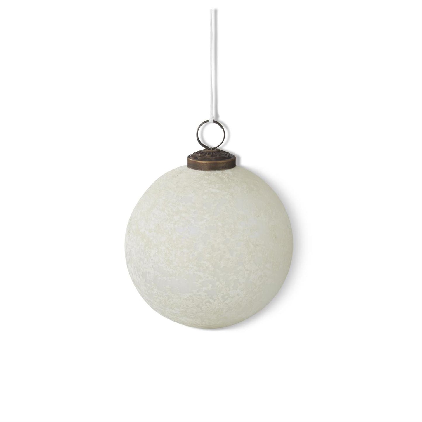 White Frosted Glass Ornament