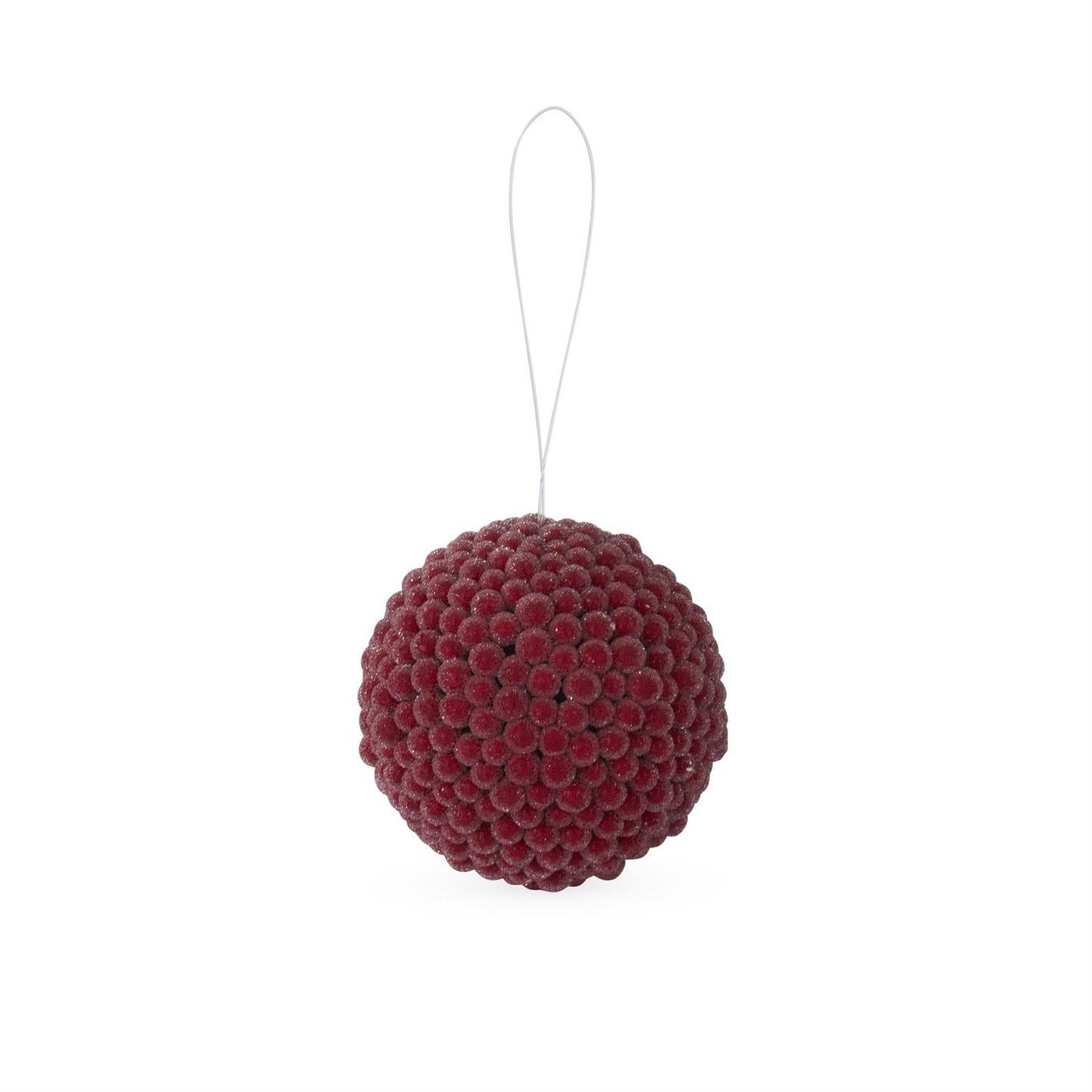 Icy Red Berry Ball Ornament