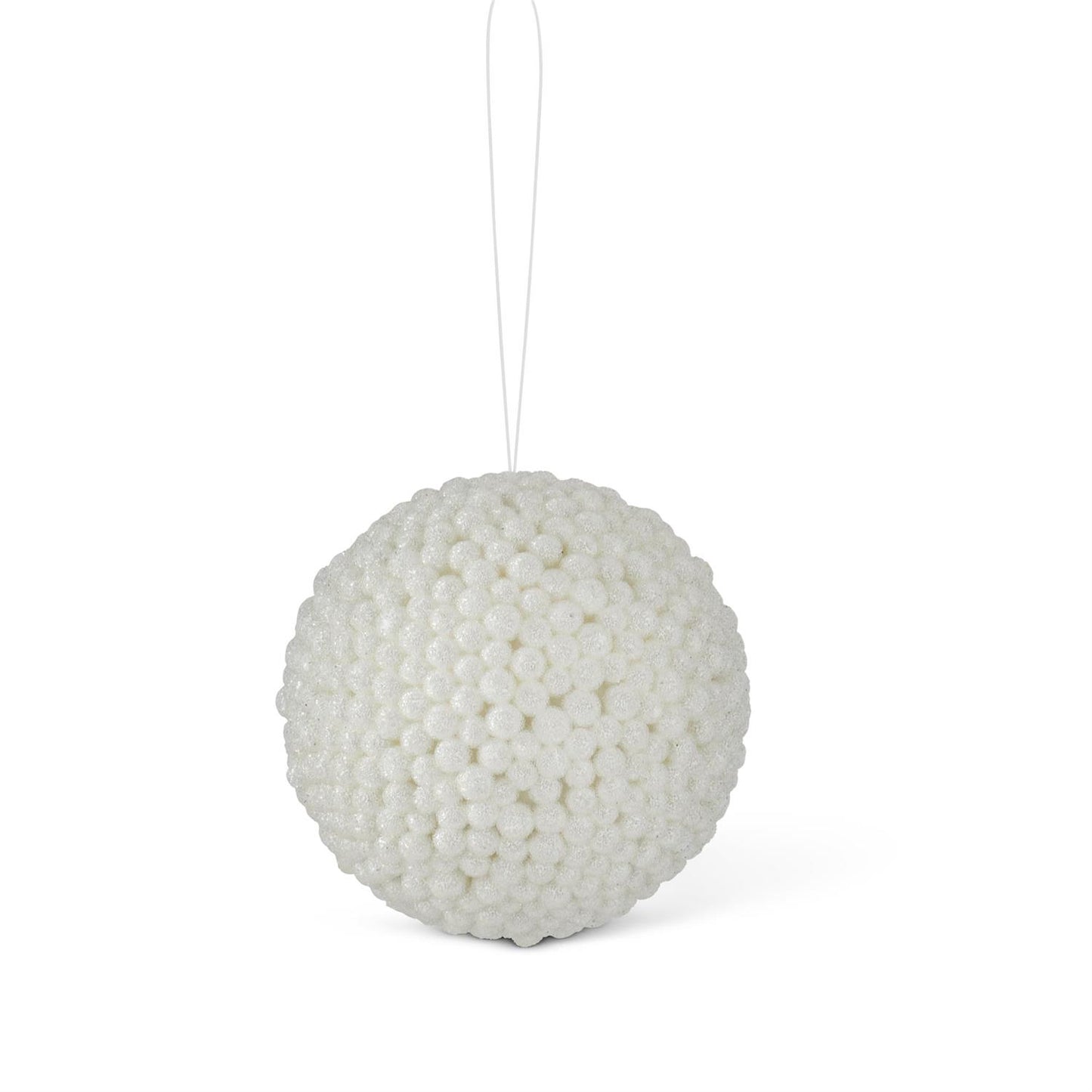 Icy White Berry Ball Ornament