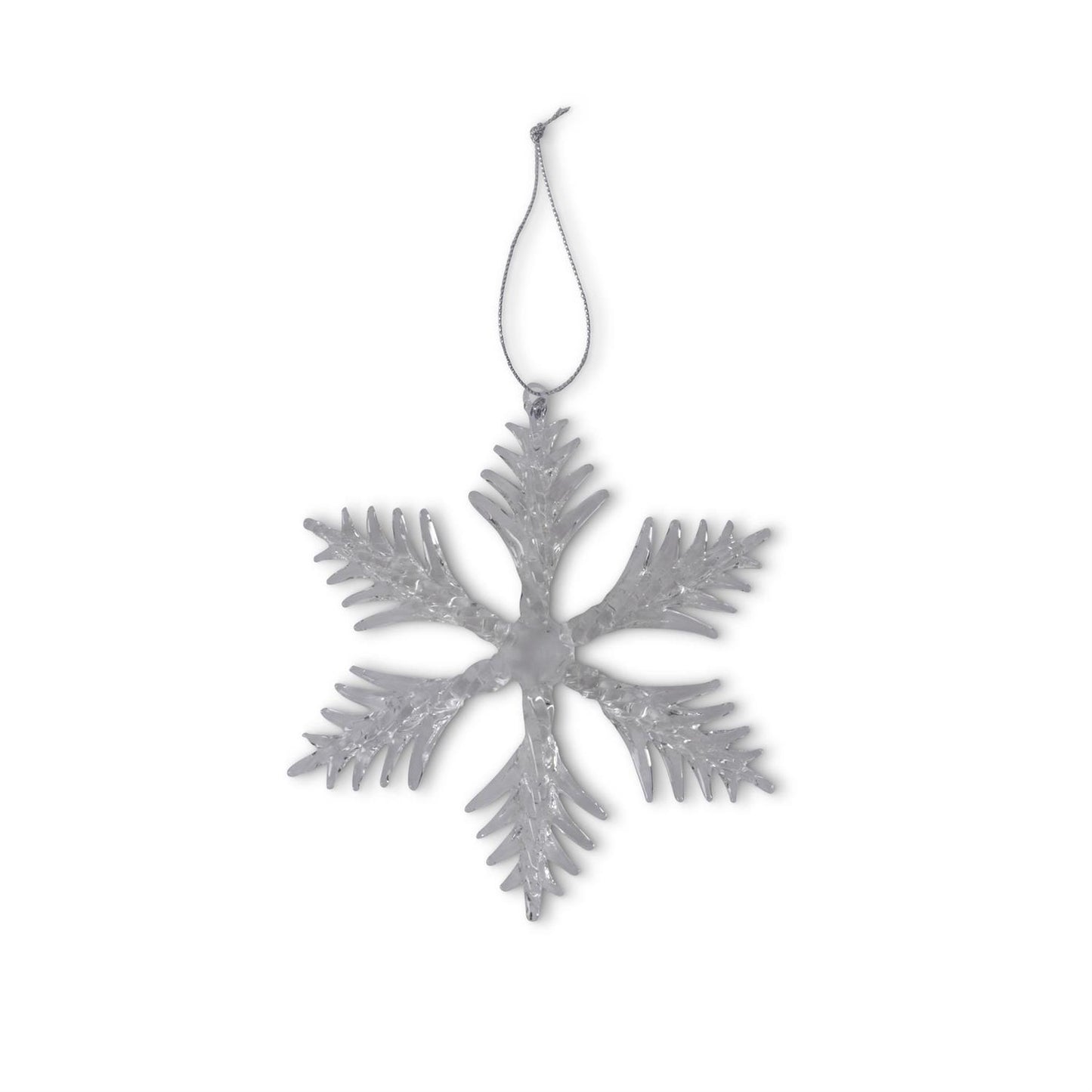 Clear Glass Snowflake Ornament
