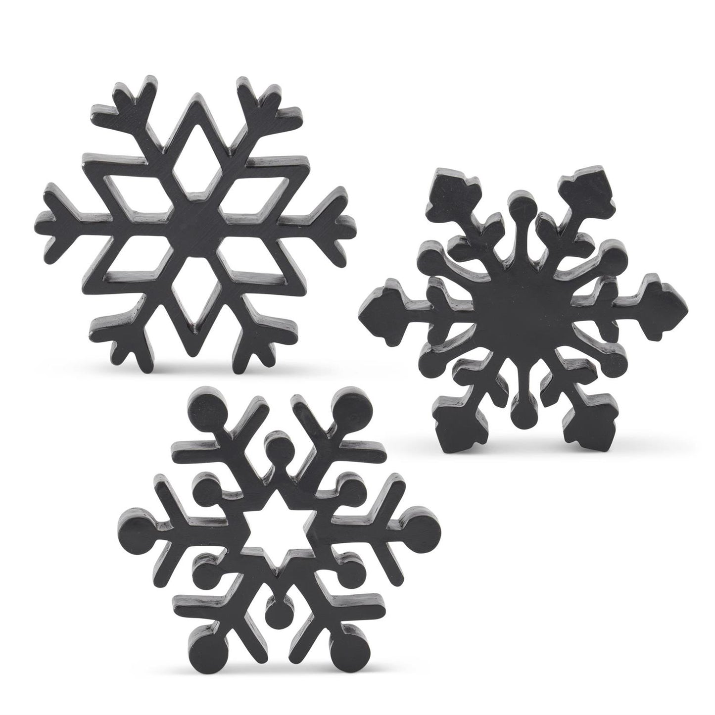 Matte Black Resin Snowflake