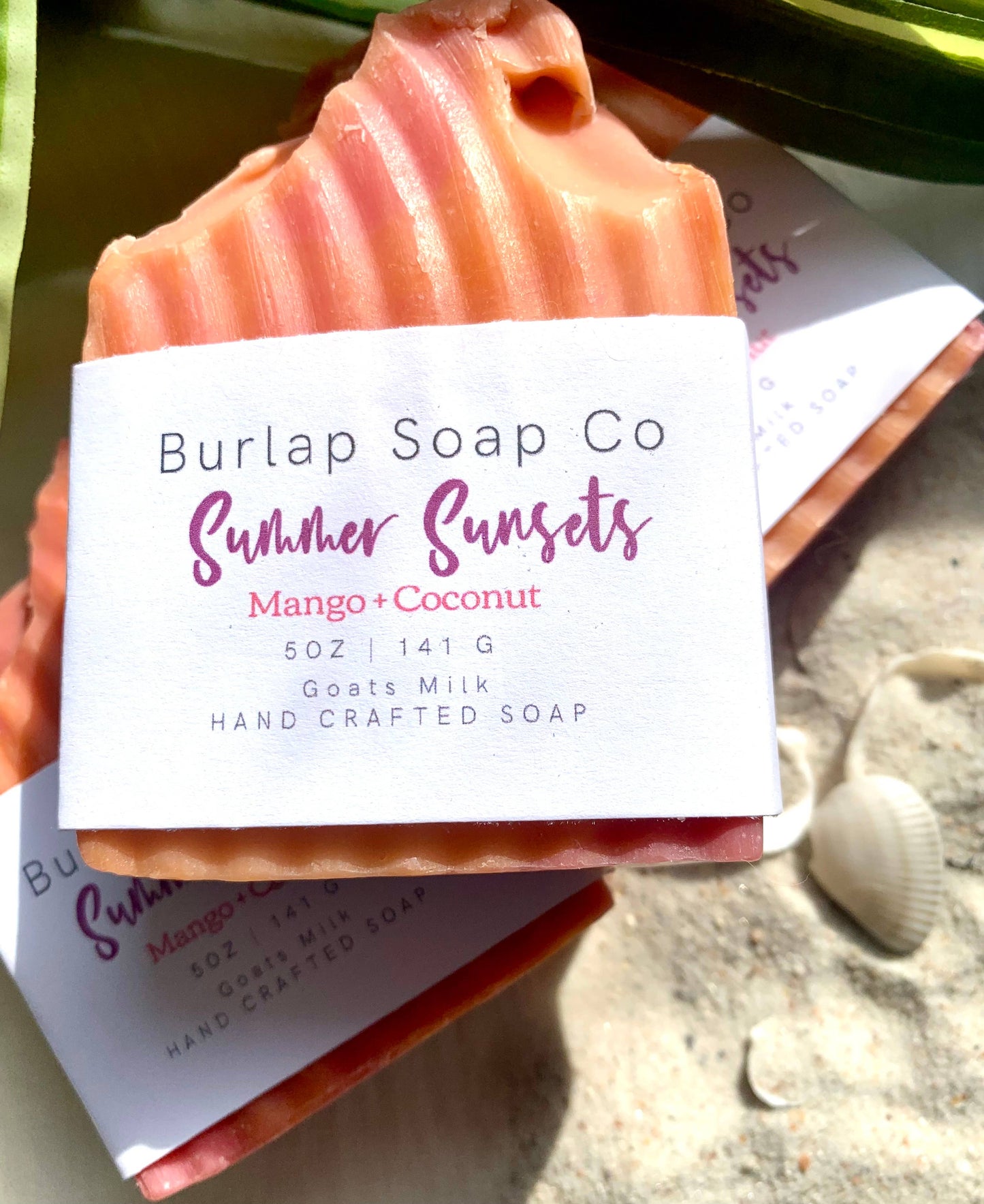Summer Sunsets - Mango+ Coconut Goats Milk Artisan Handcrafted Soap