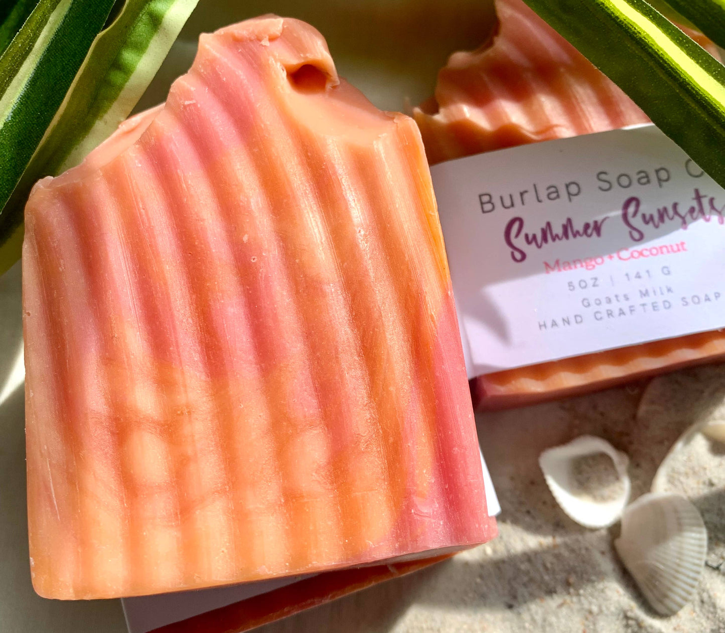 Summer Sunsets - Mango+ Coconut Goats Milk Artisan Handcrafted Soap
