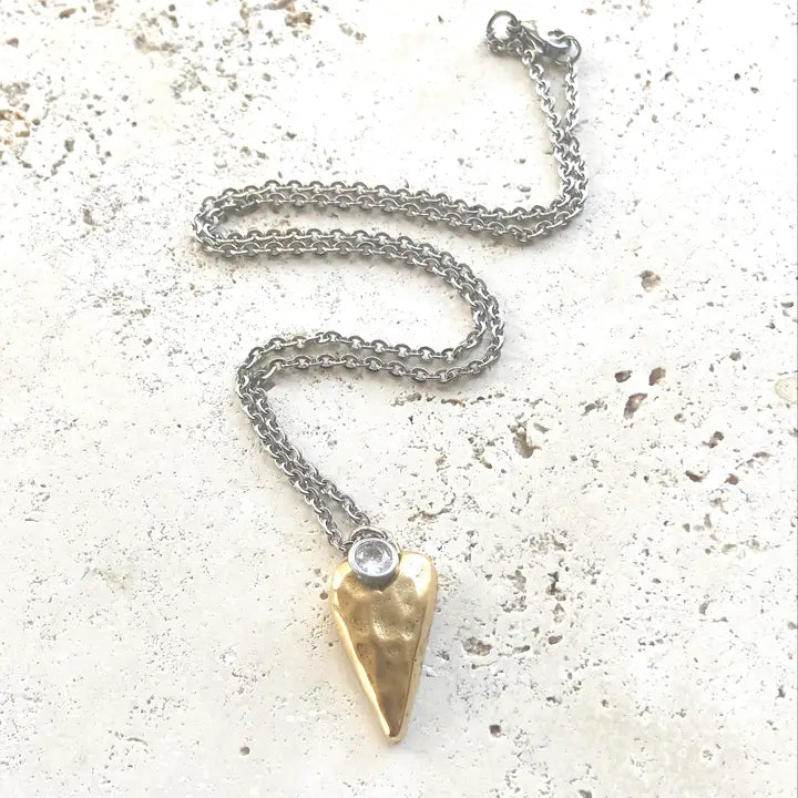 Hammered Heart Necklace