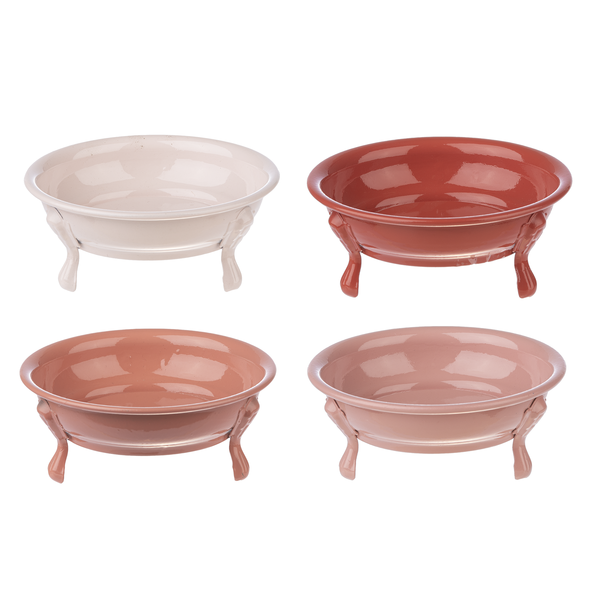 Terracotta Claw Foot Enamel Round Tub