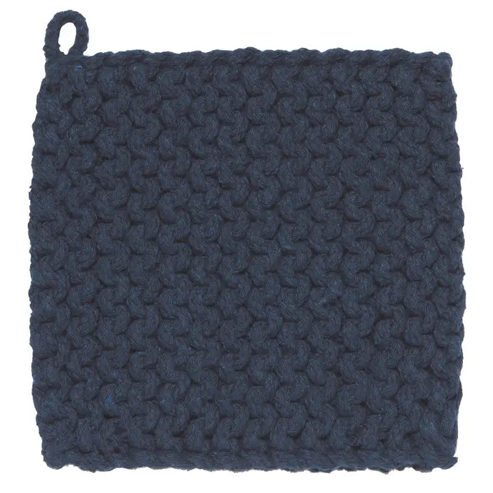 Knit Potholder - Midnight Blue