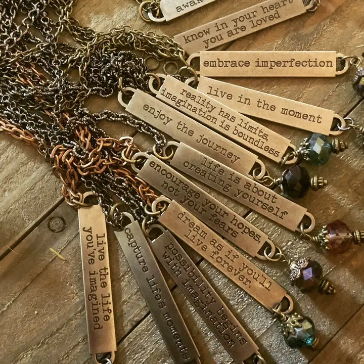 Encourage your hopes not your fears Quote Necklace