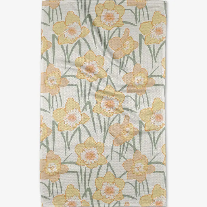 Spring Daffodil Fields Tea Towel