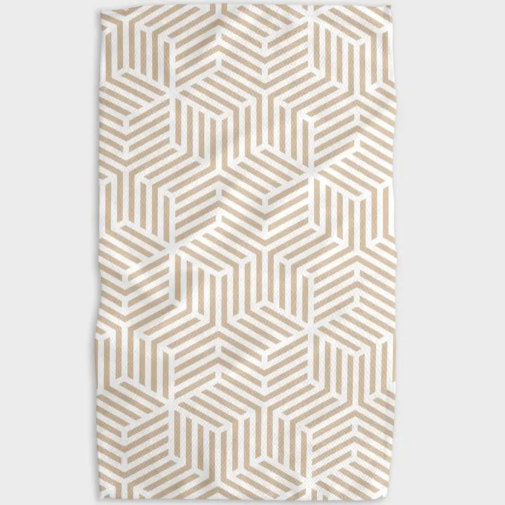 Stacked Cubes Kitchen Tea Towel