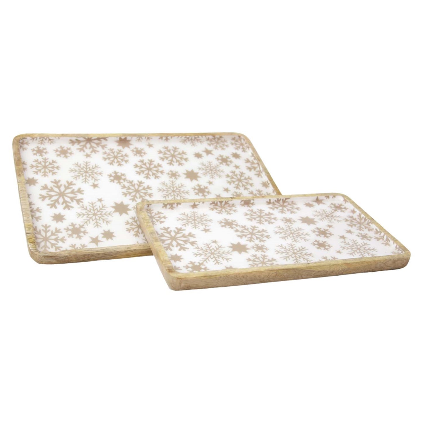 Snowflake Enamel Rectangular Tray