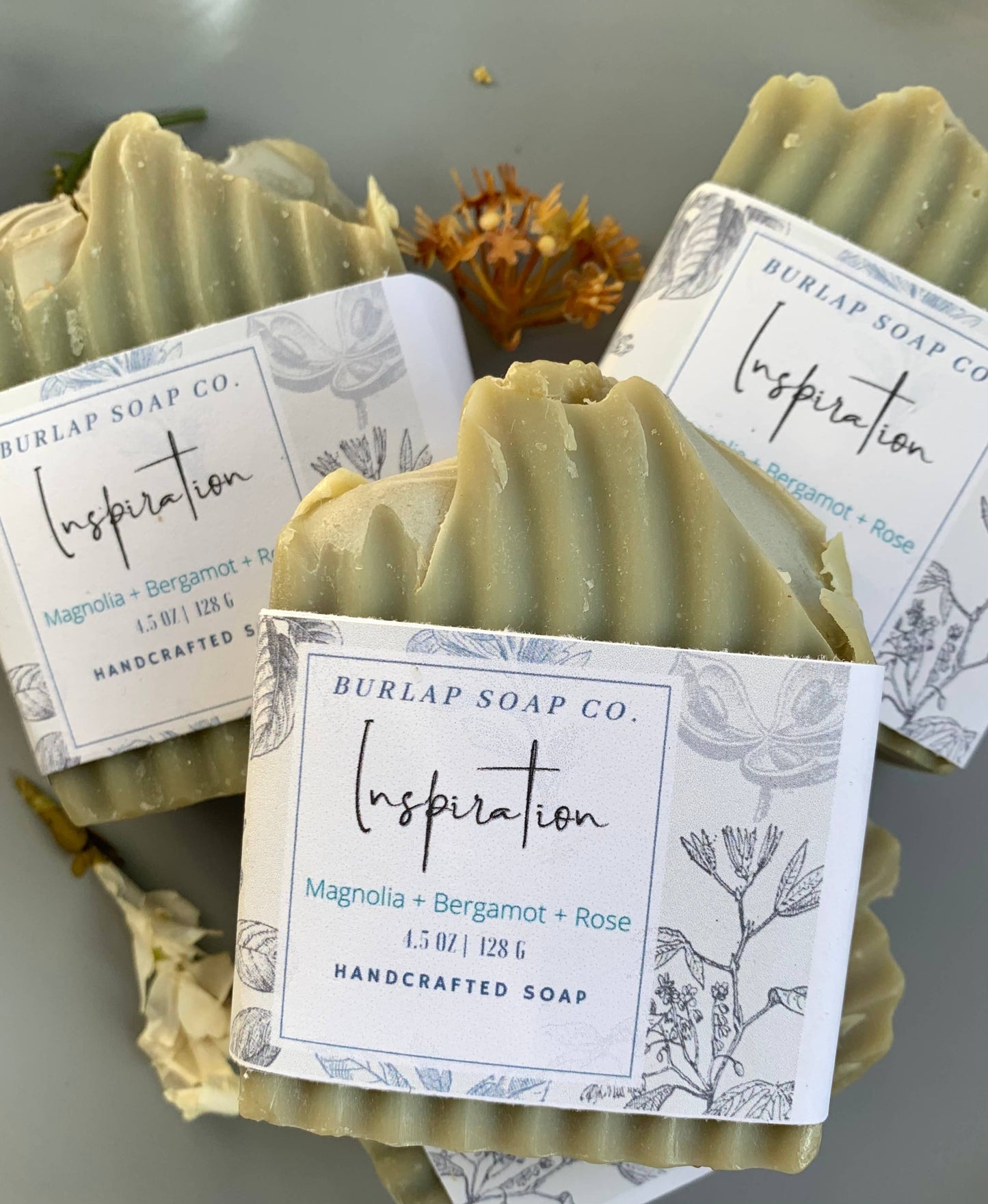 Inspiration Magnolia + Bergamot + Rose Handcrafted Soap