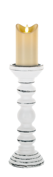 White Finial Pillar Holder