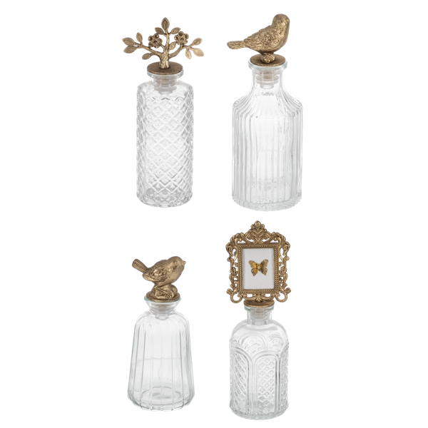 Vintage Bottles w/Topper