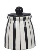 CERAMIC BLACK & WHITE CANISTER