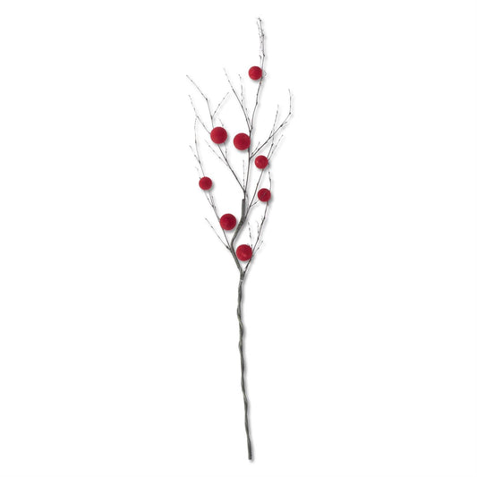 Red Glitter Ball Branch